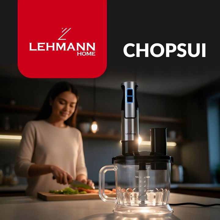 BLENDER RĘCZNY WIELOFUNKCYJNY MIKSER MOCNY TURBO OSTRZA ROZDRABNIACZ