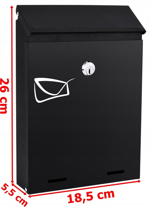 SKRZYNKA POCZTOWA NA LISTY POCZTĘ Z NUMEREM DOMU NAZWĄ ULICY NAPIS