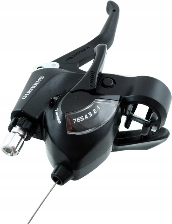 Klamkomanetka Prawa Tył Czarna Shimano ST-EF41 7 Rzędowa