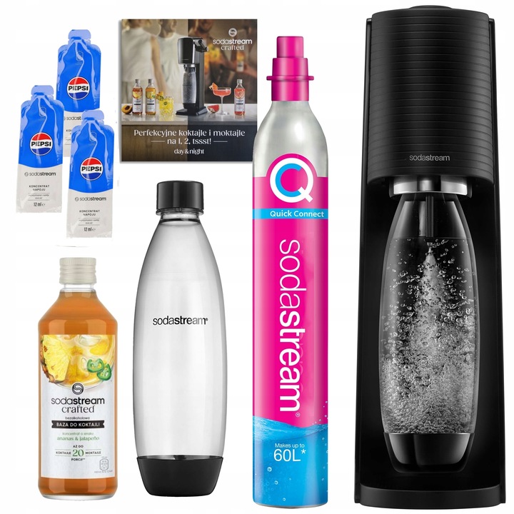 Saturator SodaStream Terra 1 but cylinder syrop Pepsi 3x12ml Crafted