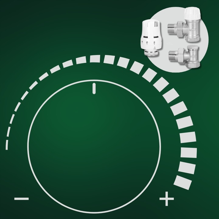 ZESTAW TERMOSTATYCZNY KĄTOWY Z NASTAWĄ WSTĘPNĄ ZAWÓR ZASILAJĄCY POWROTNY