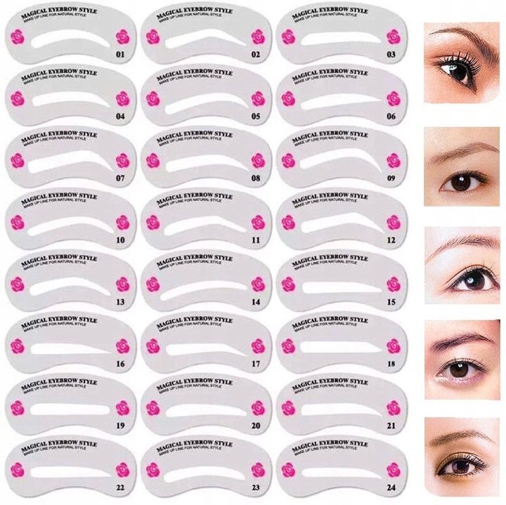 STEMPEL DO BRWI PUDER 24 SZABLONY BRĄZOWY B2