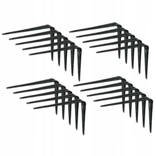 Czarny wspornik półki 200 X 250 mm podpórka konsola do półki ściennej