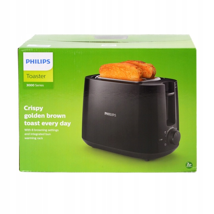 Toster PHILIPS Daily Collection HD2581/90 830W RUSZT 2 kromki 8
