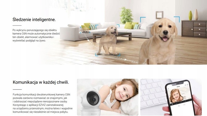 Kamera EZVIZ obrotowa wewnętrzna 4MP CSC6N IP WIFI