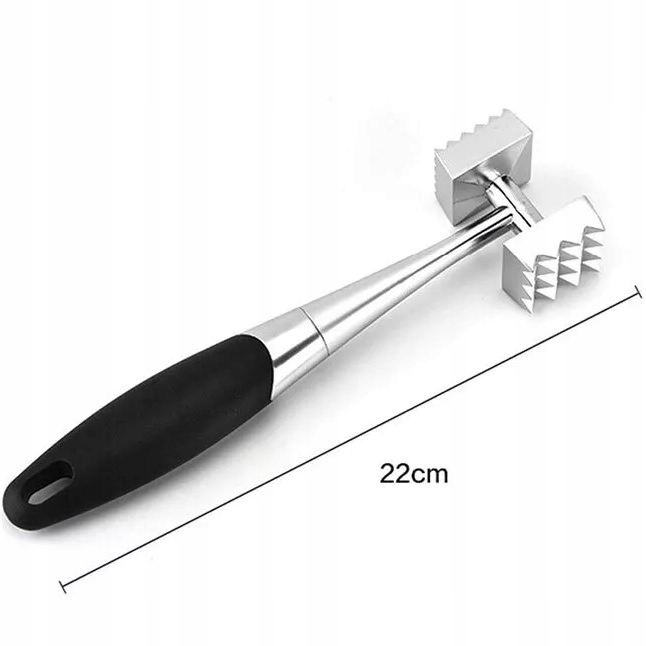 TŁUCZEK DO MIĘSA KOTLETÓW MŁOTEK DWUSTRONNY ROZBIJAK STAL NIERDZEWNA