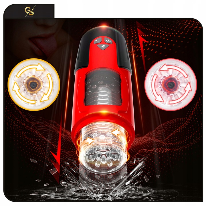 AUTOMATYCZNY MASTURBATOR MĘSKI SSĄCO ROTUJĄCY DLA MĘŻCZYZN POSUWISTY