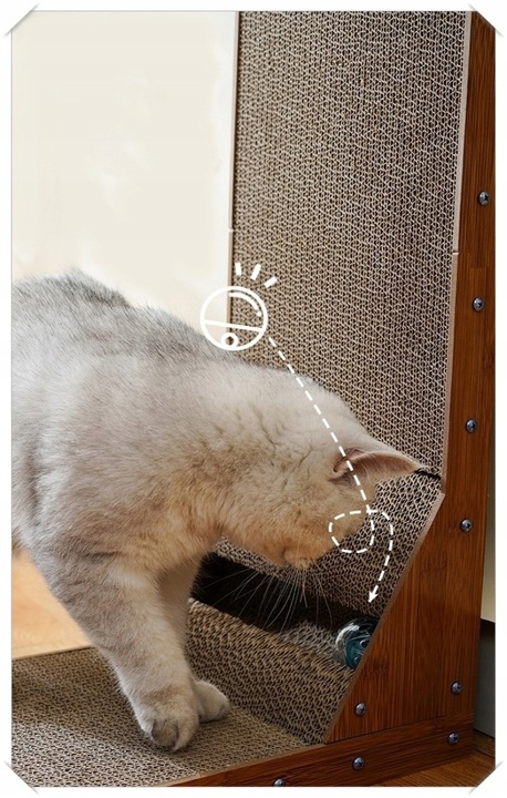 Drapak Narożny Dla Kota Kotów Zabawka z Piłką