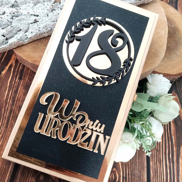 PUDEŁKO NA GOTÓWKĘ 18-te urodziny * PREZENT * hit OSIEMNASTKA
