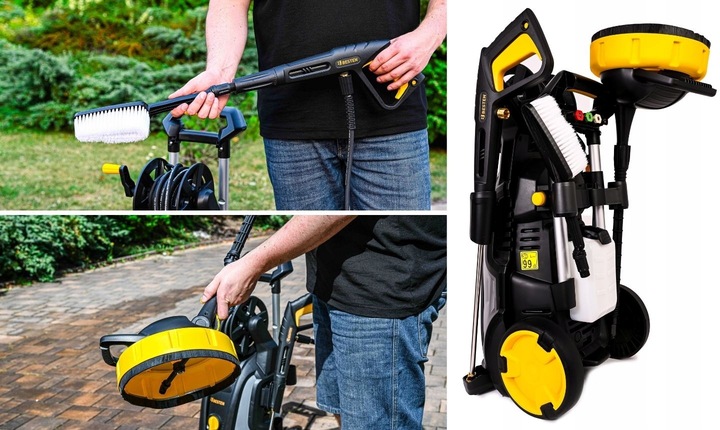 Myjka ciśnieniowa pompa mosiężna 3200W Indukcja 350bar ZESTAW PRO