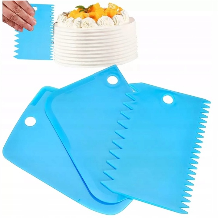 Rant Do Tortu Regulowany Śr 16-30CM Tortownica Wysoki 15 cm + 3 Łopatki OLK