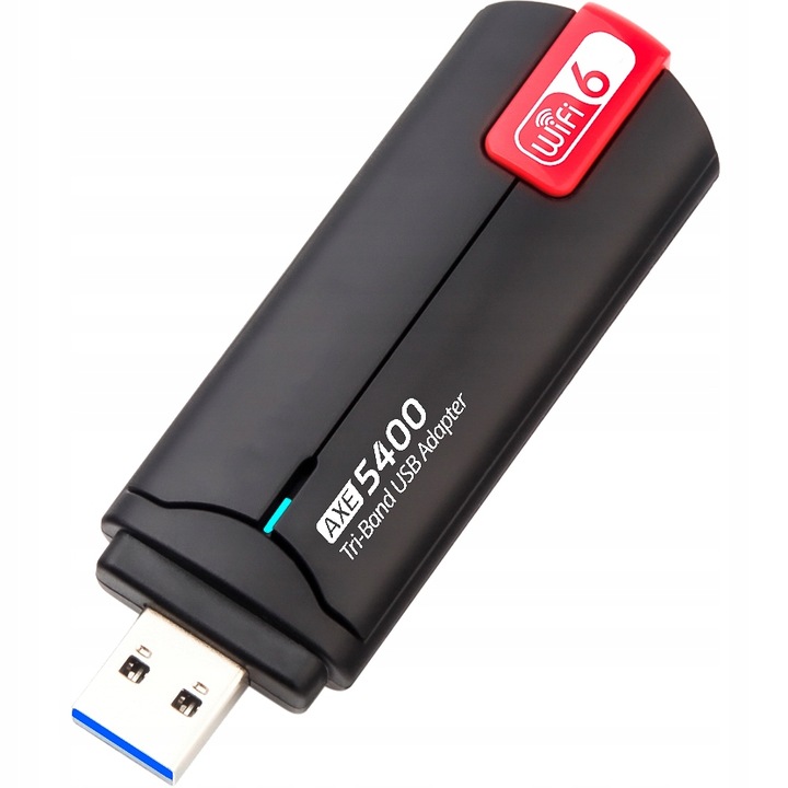 AXE5400 GIGABIT ANTENY KARTA SIECIOWA ADAPTER WiFi6E TRIBAND 5GHz 6GHz WPA3