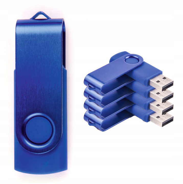 ZESTAW PENDRIVE 16 GB USB 2.0 FLASH DRIVE PAMIĘĆ 4 szt MemoRabbit niebieski