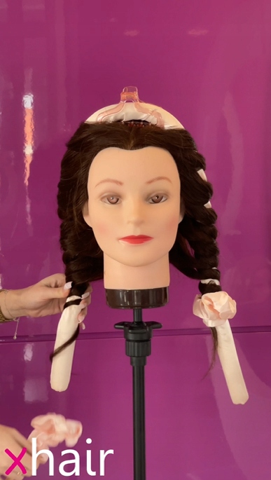 Wałek do kręcenia włosów Opaska do loków Lokówka na noc SATYNOWY PAPILOTY