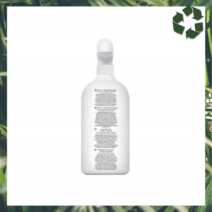 Płyn do Mycia Owoców i Warzyw 800 ml Naturalny Attitude Bezzapachowy Eko