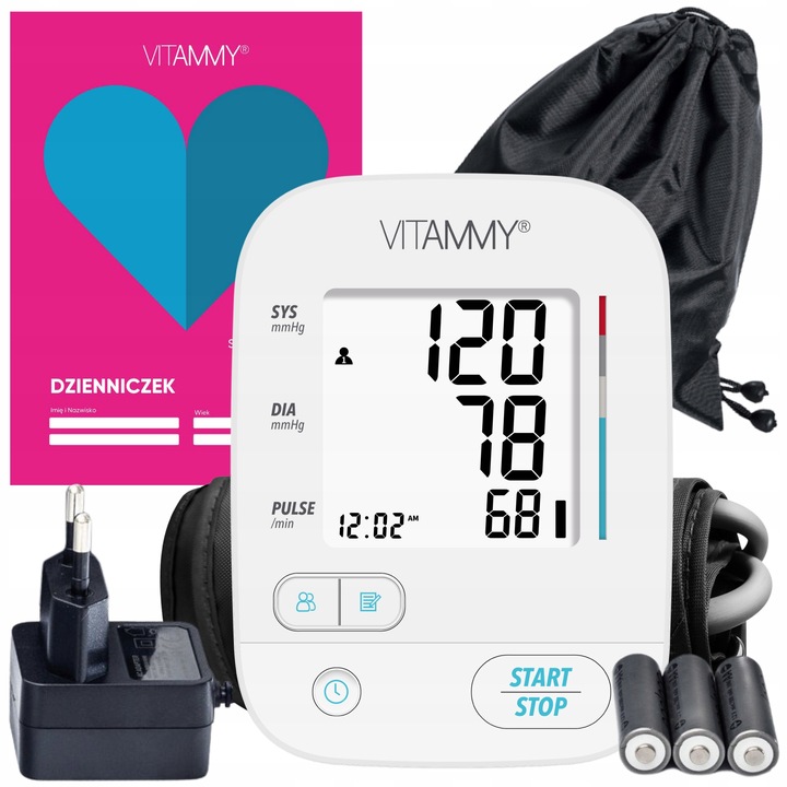 CIŚNIENIOMIERZ NARAMIENNY NEXT E5B ARYTMIA ZASILACZ ETUI PODŚWIETLANY EKRAN