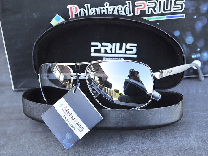 OKULARY MĘSKIE POLARYZACYJNE AVIATOR FLEKS ETUI