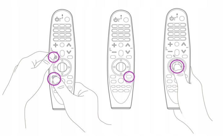 Pilot do TV LG AKB75855501 czarny, jakość jak oryginalny, SMART TV MAGIC