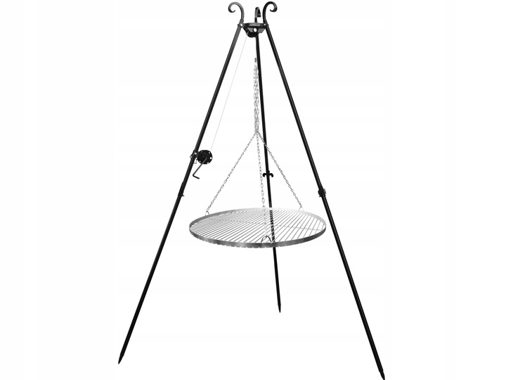 GRILL TRÓJNÓG OGNISKOWY FI 70 CM RUSZT NAD OGNISKO