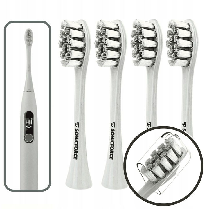 Główki do OClean X Pro Elite Końcówki P1C9 X10 Flow Szare zamienniki