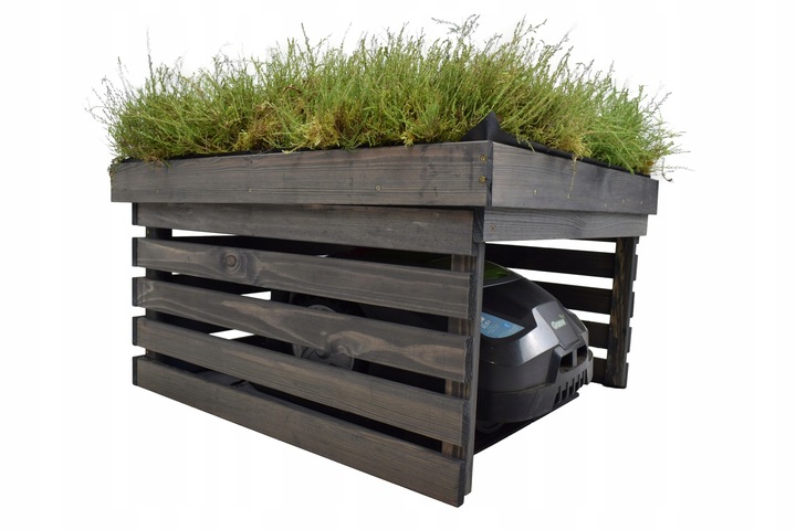 GARAŻ DLA ROBOTA KOSZĄCEGO Z OGRÓDKIEM DLA KOSIARKI AUTOMATYCZNEJ