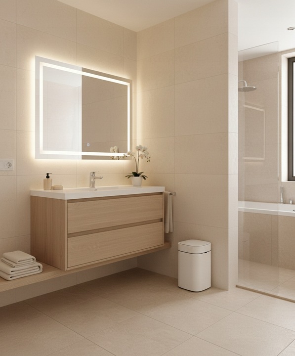 Łazienkowy kosz na śmieci czujnik ruchu bezdotykowy 15L