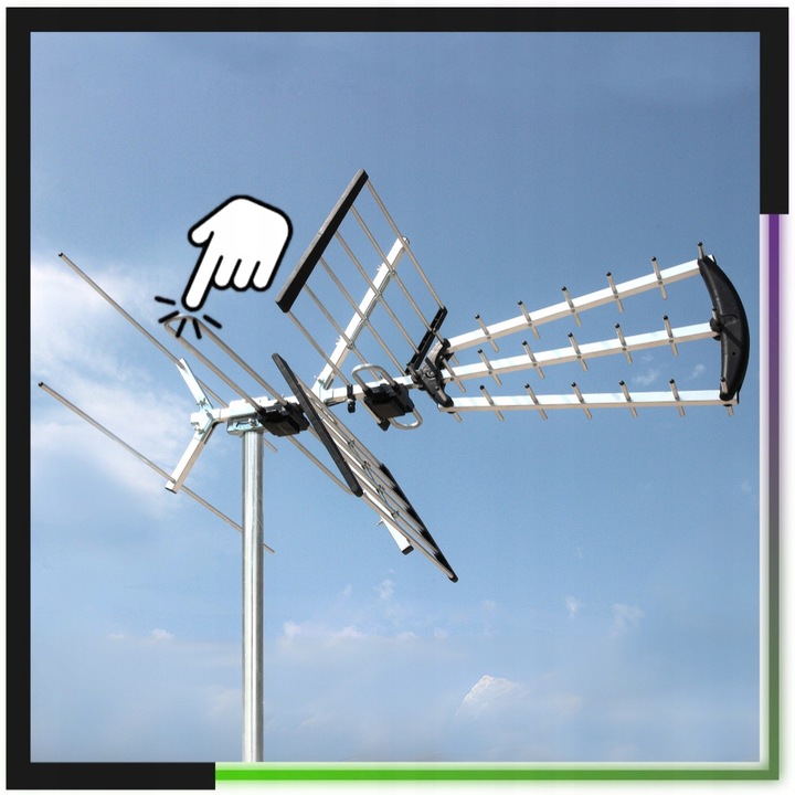 Antena do TV naziemnej DVB-T2 COMBO MUX8 4K LTE aktywna ze