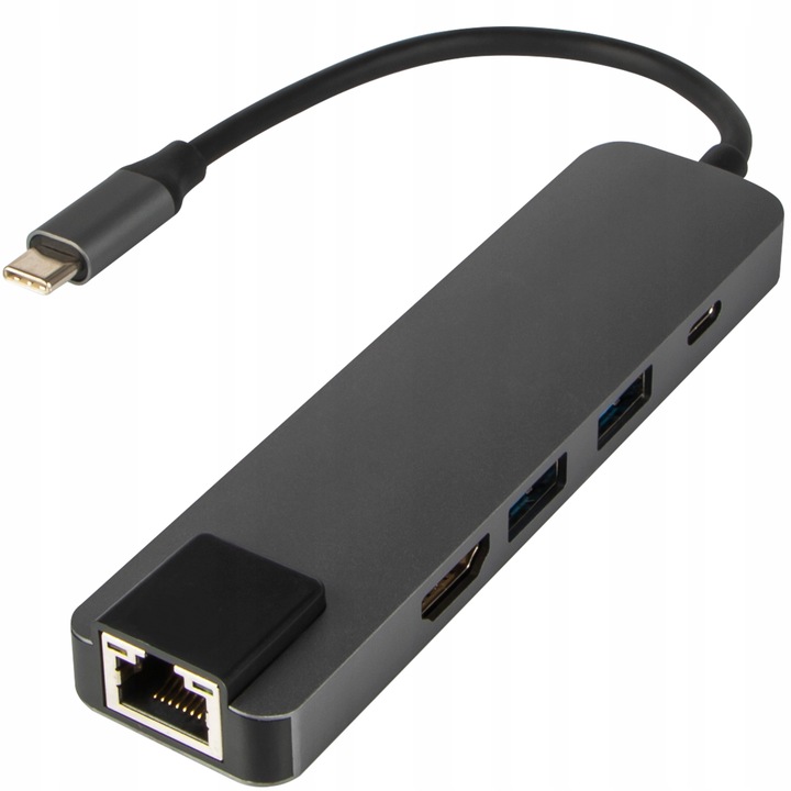 KARTA SIECIOWA PRZEJŚCIÓWKA HUB USB USB-C ADAPTER HDMI RJ45 LAN ETHERNET