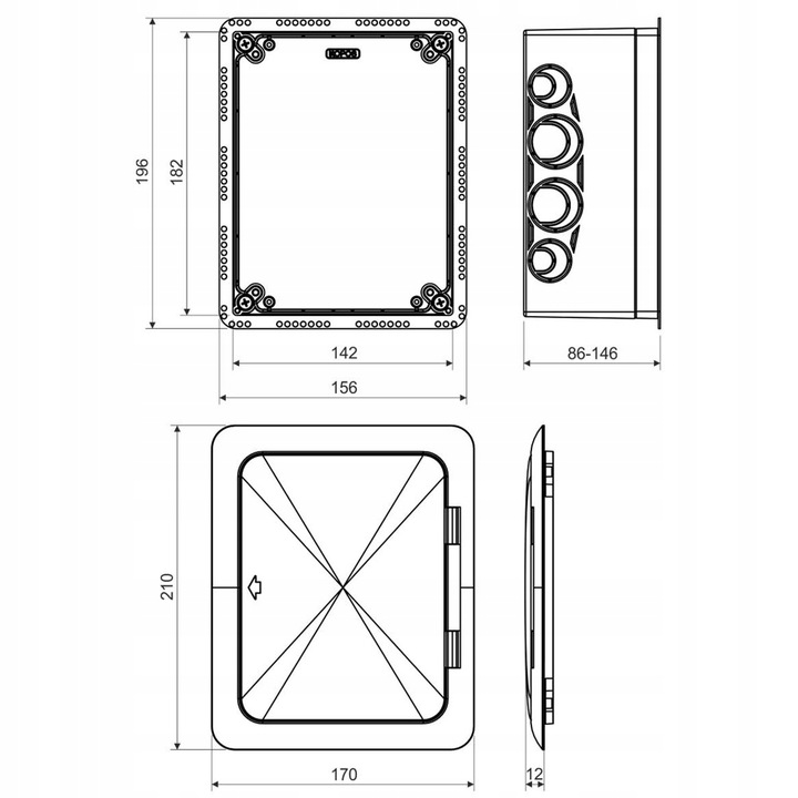 KOPOS PUSZKA P/T DO DOCIEPLEŃ DRZWICZKI KUZ-VO-KB