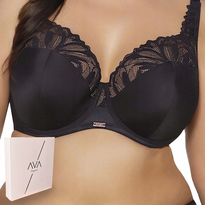 Biustonosz półusztywniany Ava 2105 czarny 80G