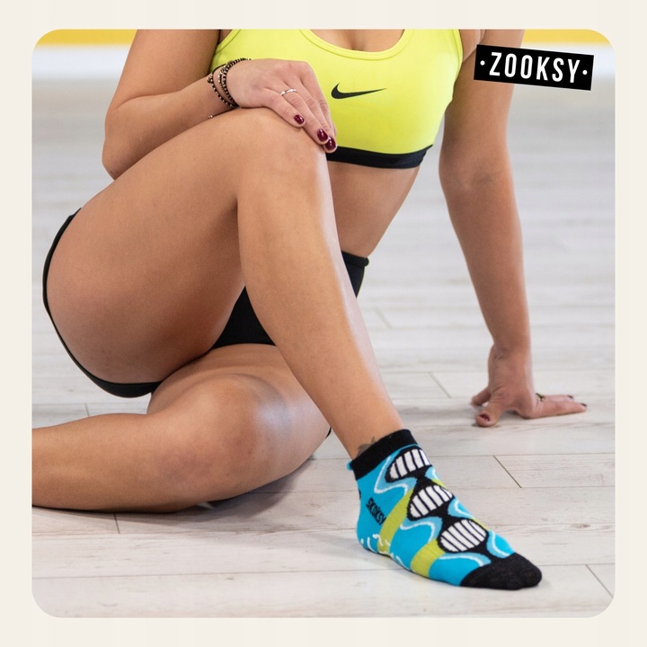 2x Skarpetki ABS Antypoślizgowe Damskie Sportowe Fitness Joga 41-46 ZOOKSY