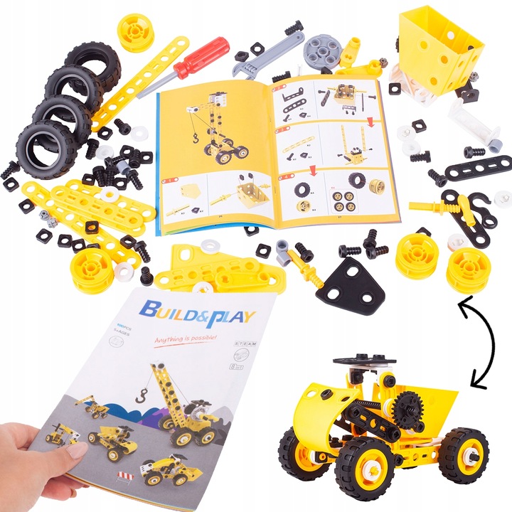 Klocki konstrukcyjne dla dzieci MEGA KONSTRUKTOR duży zestaw elementów