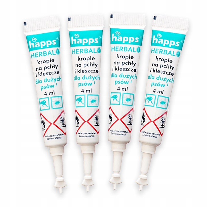 HAPPS KROPLE NA PCHŁY KLESZCZE DLA PSÓW 20-40KG