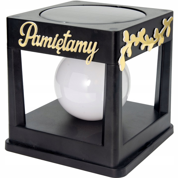 Znicz solarny LED wieczny lampion NA GRÓB statuetka CMENTARZ dekoracja