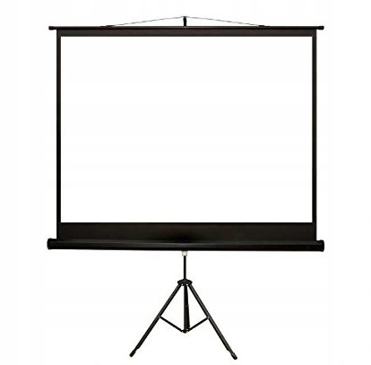 Duży EKRAN PROJEKCYJNY na statywie 200X200cm 112" HDREADY 4K