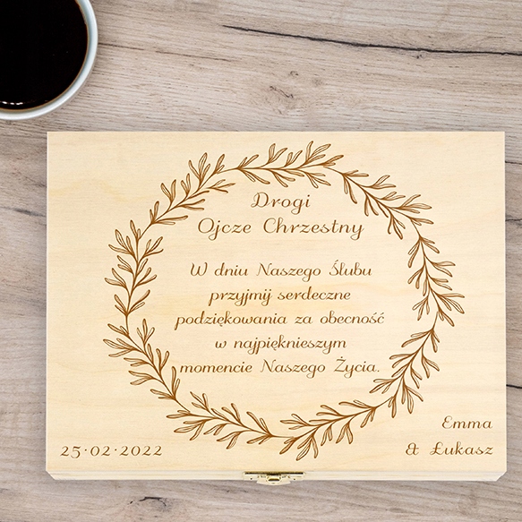 PODZIĘKOWANIE DLA RODZICÓW CHRZESTNYCH NA ŚLUB