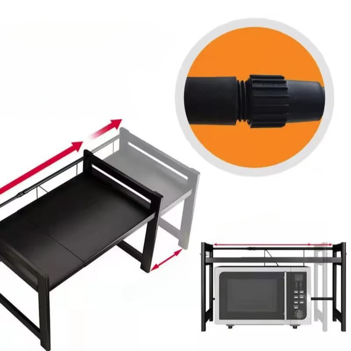 Stojak na mikrofalówkę półka rozsuwana regulacja teleskopowa organizer