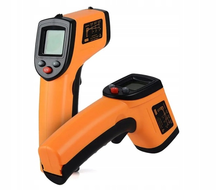 PIROMETR LASEROWY TERMOMETR BEZDOTYKOWY LCD -50 +380°C MIERNIK PODCZERWIEŃ