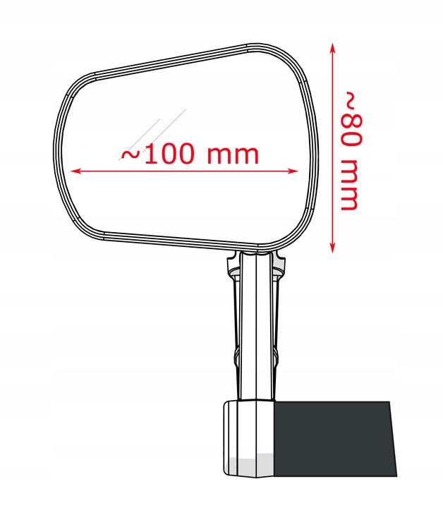 Lusterko rowerowe AJS Comfort Plus ,składane