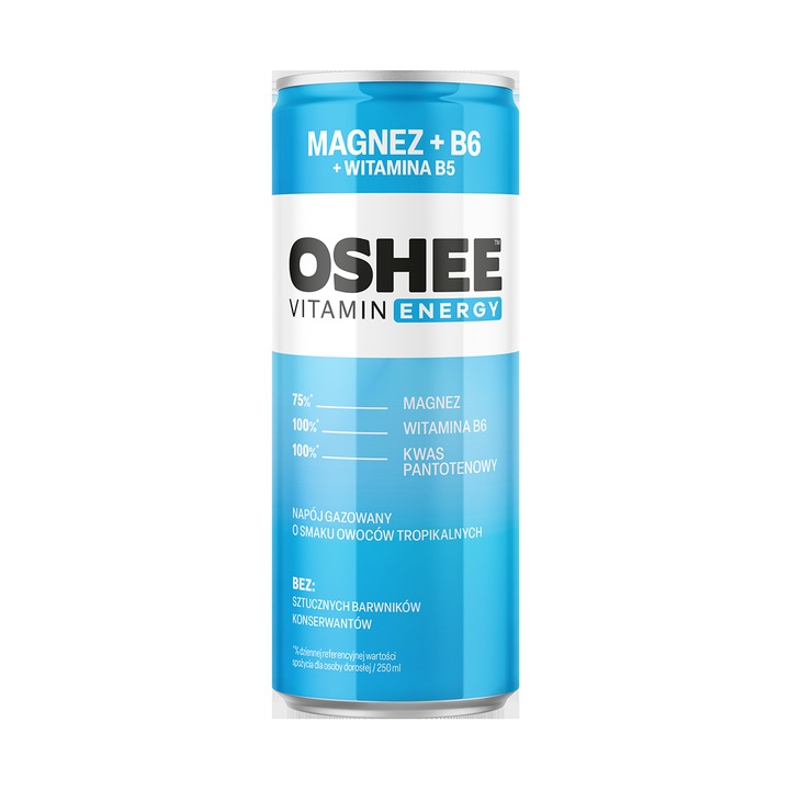 24x Napój OSHEE Vitamin Energy Magnez 250 ml Iga Świątek
