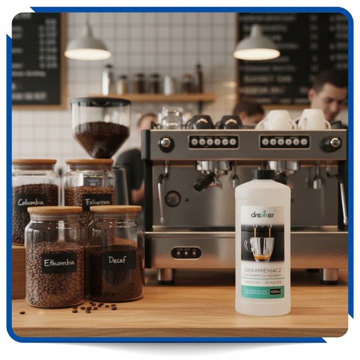 UNIWERSALNY Odkamieniacz w Płynie do Ekspresów Ekspresu 1000ml Drekker