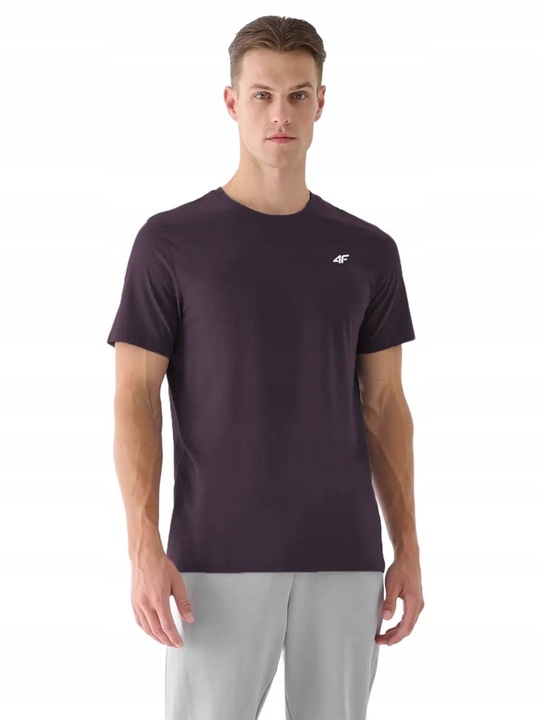 KOSZULKA 4F MĘSKA SPORTOWA PODKOSZULEK T-SHIRT BAWEŁNANY DZIEŃ