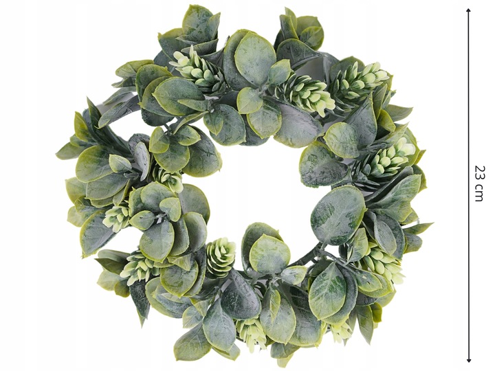 WIANEK GĘSTY BOHO NA STÓŁ ŚLUB WESELE DEKORACYJNE WIANKI Z LIŚCMI