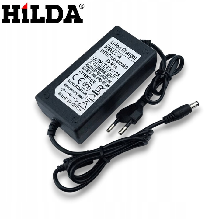HILDA ŁADOWARKA ZASILACZ WKRETARKI 18V WTYK 2.1/5.5 MM DIODA LED