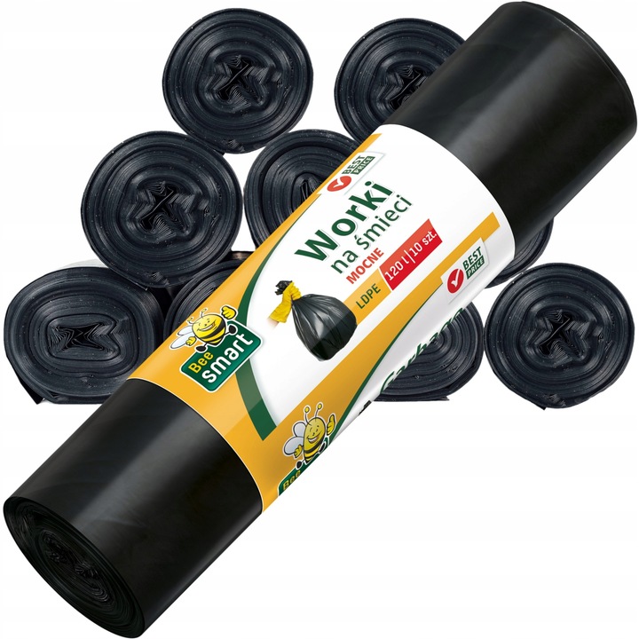 Worki Na Smieci MOCNE Bee Smart 120l 100 szt