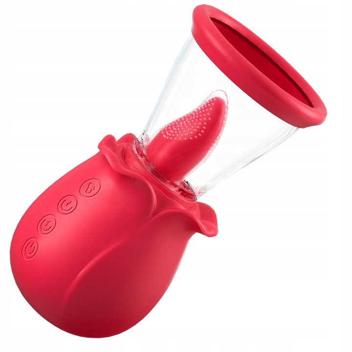 Wibratory różane z 7 stymulatorami łechtaczki do ssania i lizania sutków