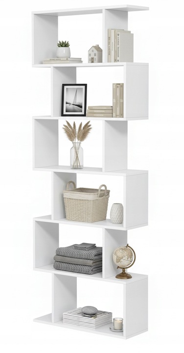 Regał modułowy duży otwarty półka biały nowoczesny do biura pokoju