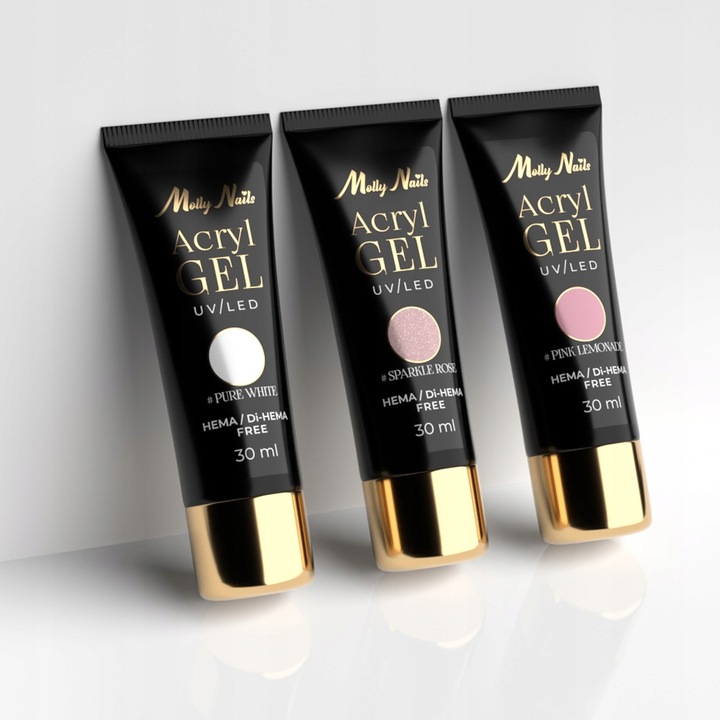 3x Akrylożel Budujący Do Paznokci MOLLYNAILS 30g Wybór Kolorów +
