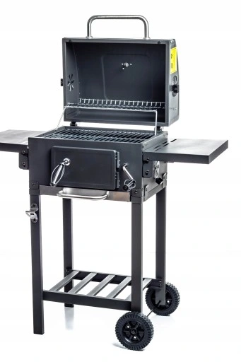 Grill węglowy Riwall Grillorz ogrodowy korbka Pokrywa Pokrowiec Ruszt