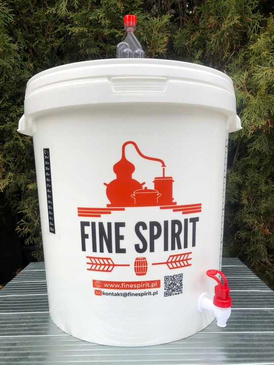 Wiadro pojemnik fermentacyjny Fine Spirit 33L + ZESTAW do fermentacji